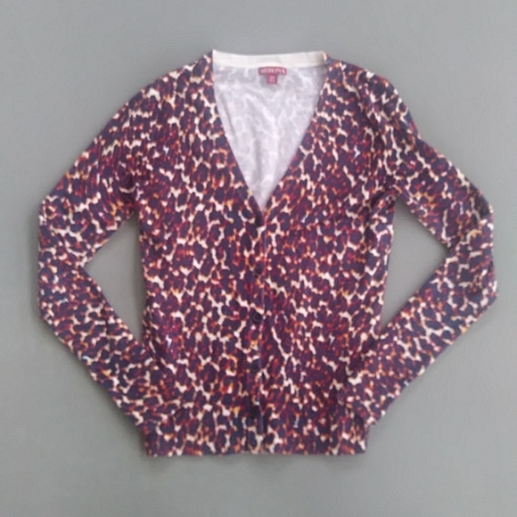 Merona Leopard Print Cardigan Sweater - Picture 1 of 7